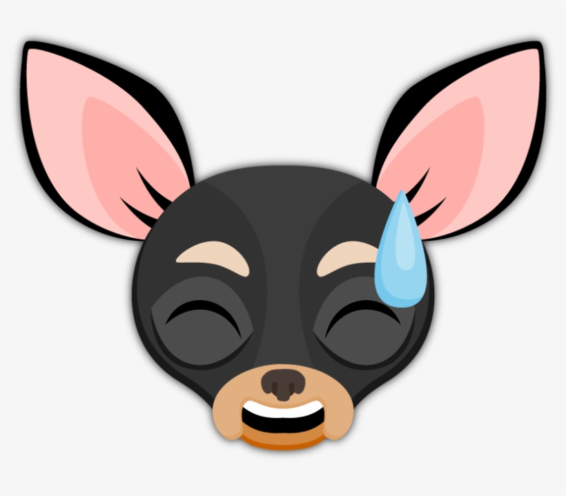Black Tan Chihuahua Emoji Stickers For Imessage - Dog, transparent png download