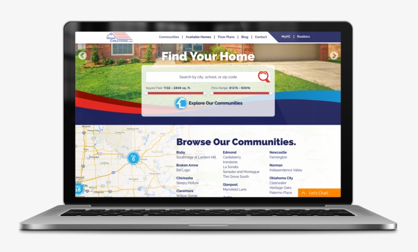 Home Builder Website Design For Home Creations Homes - Beste Seiten Um Professionelle Website Zu Bauen, transparent png download