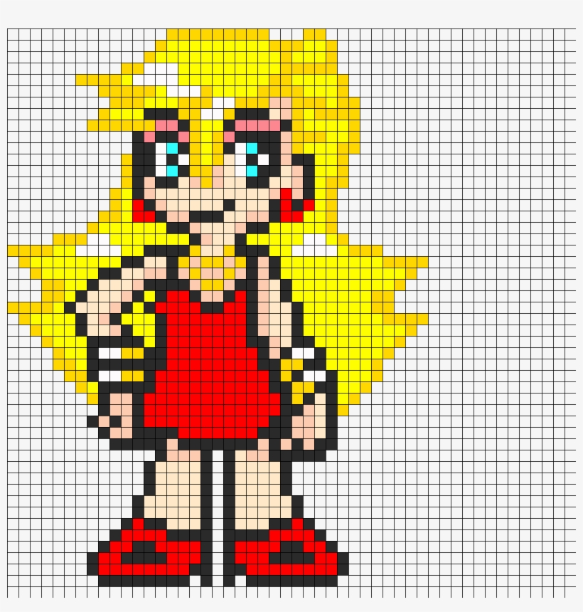 Panty Perler Bead Pattern / Bead Sprite - Panty And Stocking Minecraft Pixel Art, transparent png download