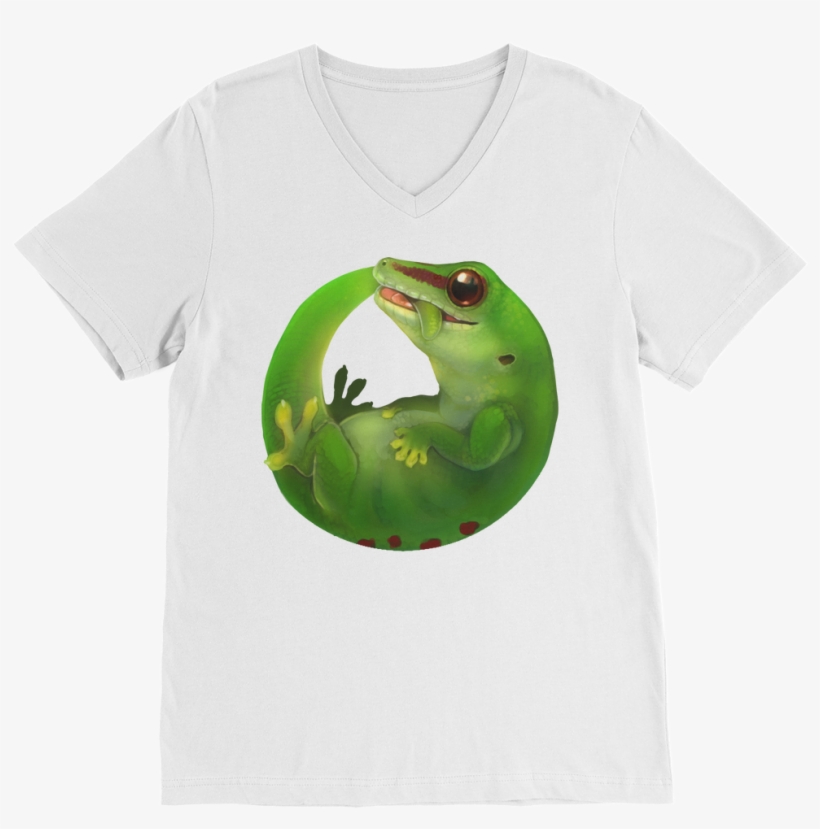 Bt005 Biting Tail Day Gecko ﻿men's V Neck T Shirt - Reptile, transparent png download