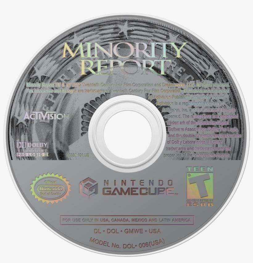 Minority Report - Nintendo Gamecube, transparent png download