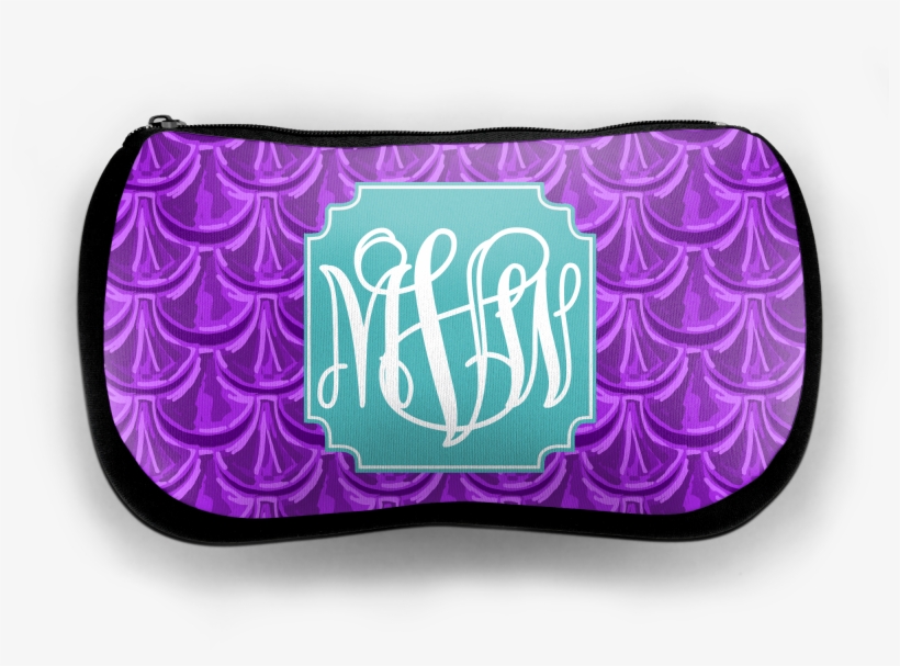 Make Up Bag Mermaid Scales Purple - Circle, transparent png download