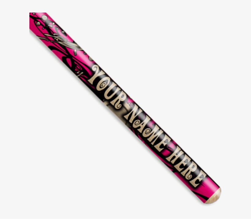 Neon Pink And Silver Splat Swirl Personalized Drumsticks, transparent png download