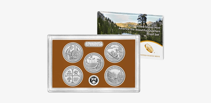 2019 America The Beautiful Quarters Proof Set - 2017 Us Proof Set 10 Coin, transparent png download