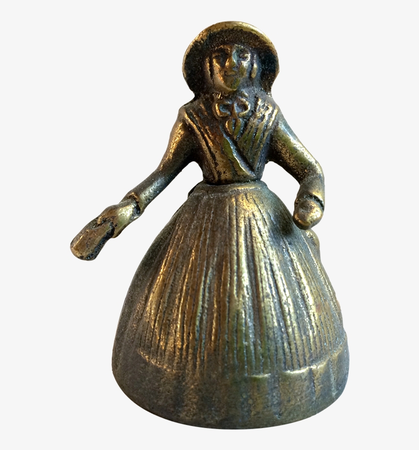 Vintage Brass Schoolmarm Bell 11/7-11/14 - Bronze Sculpture, transparent png download
