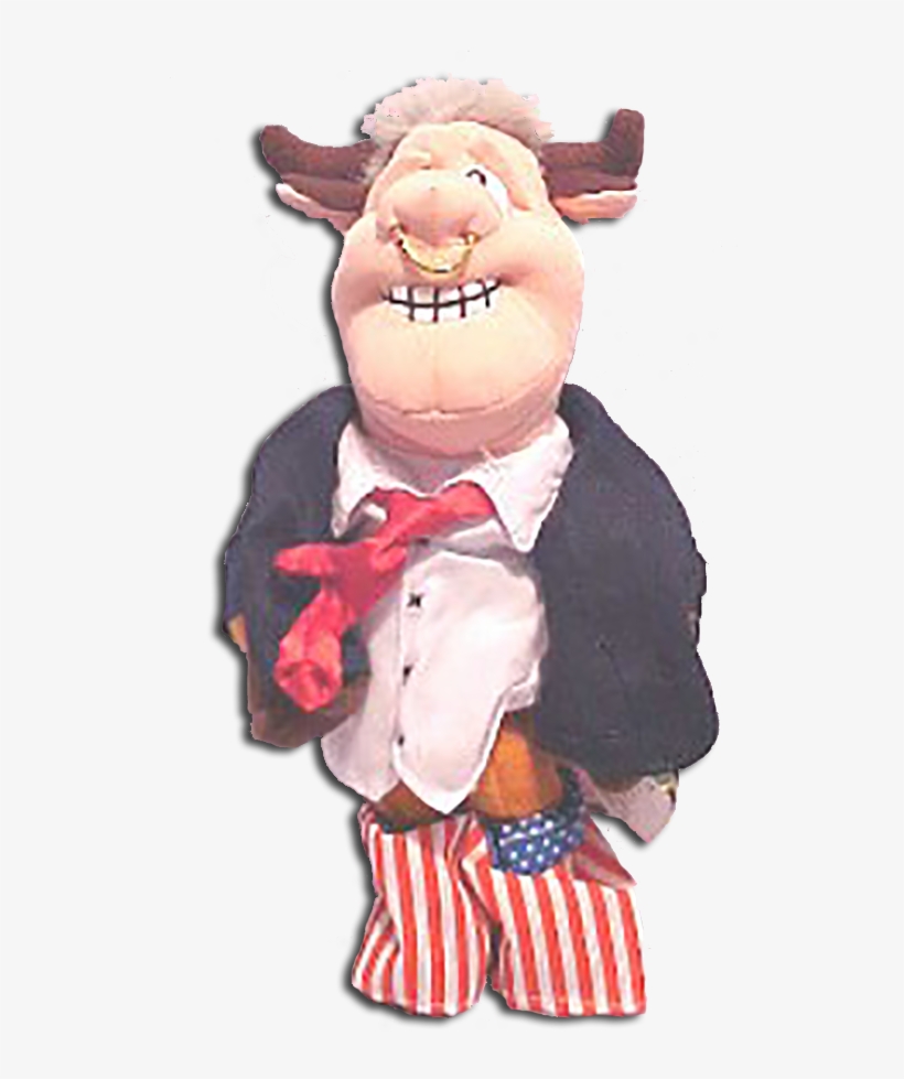 Infamous Meanie Bull Clinton With Red Tie President - Bill Clinton, transparent png download