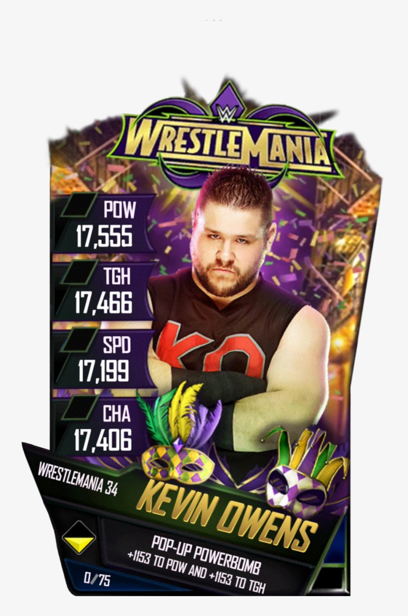 Kevinowens S4 19 Wrestlemania34 - Wwe Supercard Wrestlemania 34, transparent png download