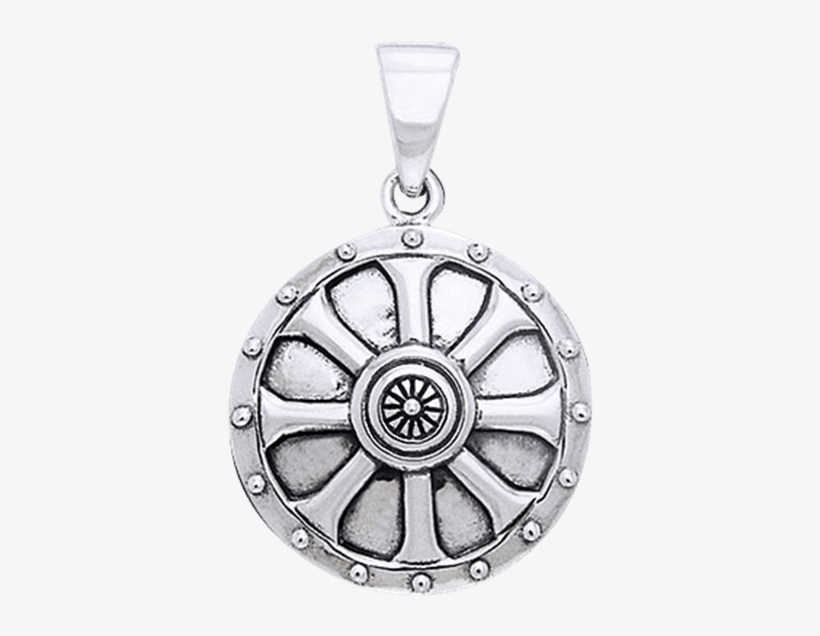 White Bronze Viking Shield Pendant, transparent png download