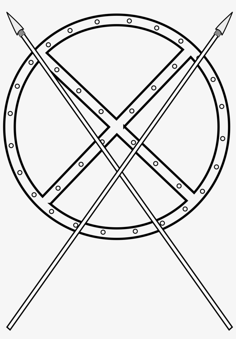 This Free Icons Png Design Of Round Shield And Crossed, transparent png download