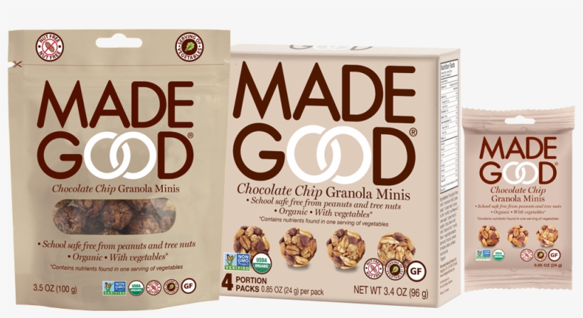 Toasted Gluten Free Oats And Delicious Chocolate Chips - Made Good Granola Minis, transparent png download