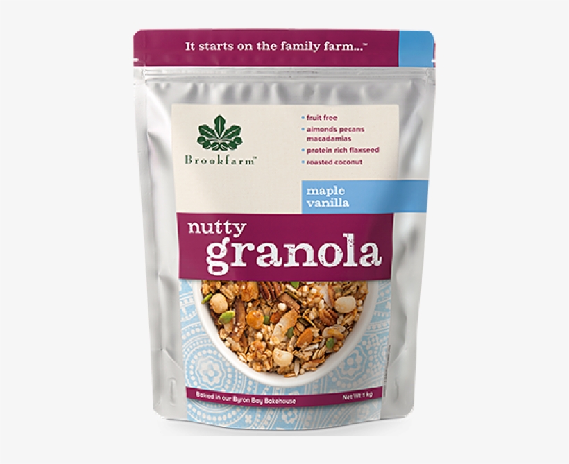 Brookfarm Maple Vanilla Nutty Granola 450g - Supreme By Bustelos Espresso Coffee, 10 Ounce (pack, transparent png download