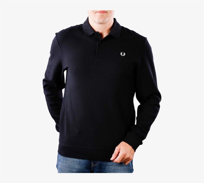 Fred Perry Honeycomb Texture Polo Black, transparent png download