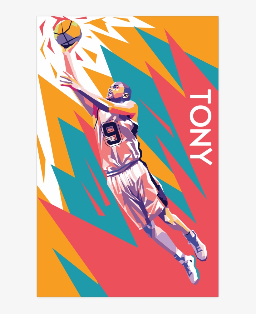 Tony Parker Pop Art Poster - Art, transparent png download