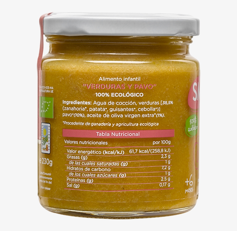 Pavo Trasera - Smileat 4mths Organic Apple & Orange Babyfood 230g, transparent png download