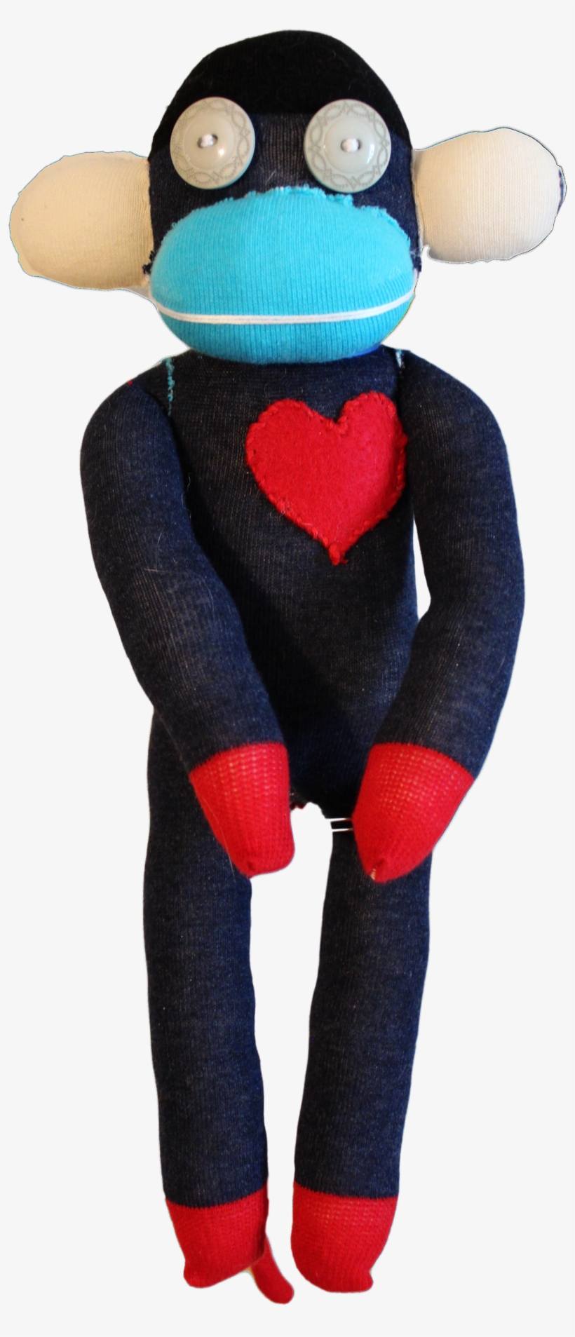 Handmade Sock Monkey Plush Toy With Funky Pattern Socks - Stuffed Toy, transparent png download