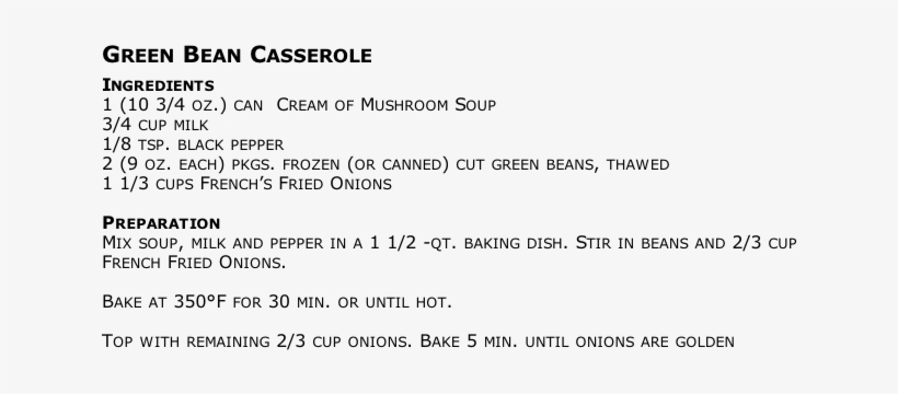 Green Bean Casserole, transparent png download
