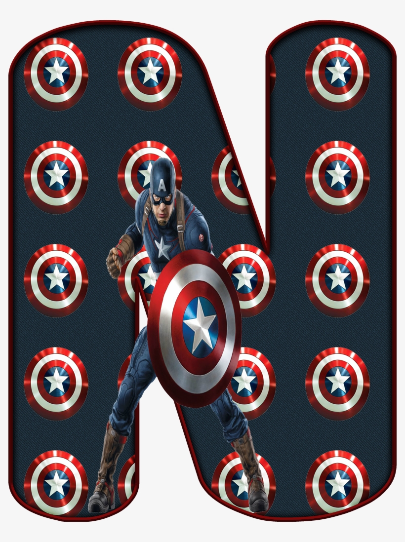 De Alfabeto Decorativo Captain America, Avengers - Cdr File Free Download, transparent png download