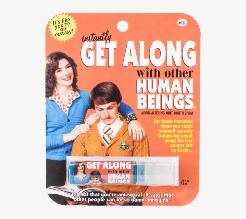 Get Along With Other Human Beings Breath Spray Weird - Blueq Breath Spray - Get Along With Other Human Beings, transparent png download