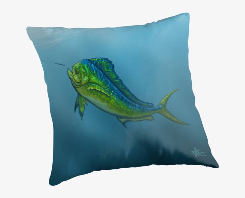 Throw Pillow ••• "el Dorado" Mahi Mahi - El Dorado By Amber Marine ~ Mahi Mahi / Dolphin ..., transparent png download