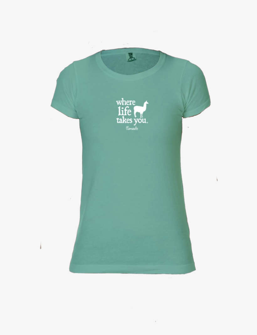 Wlty Llama "llamaste" Ladies Short Sleeve, transparent png download