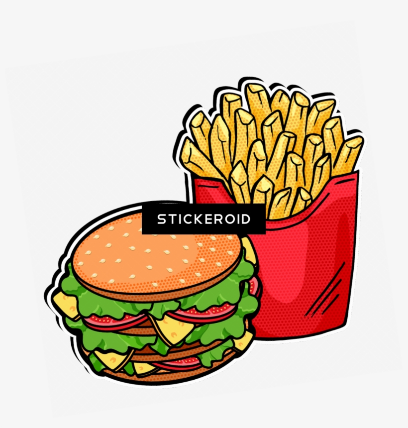 Lunch Burger Fries, transparent png download