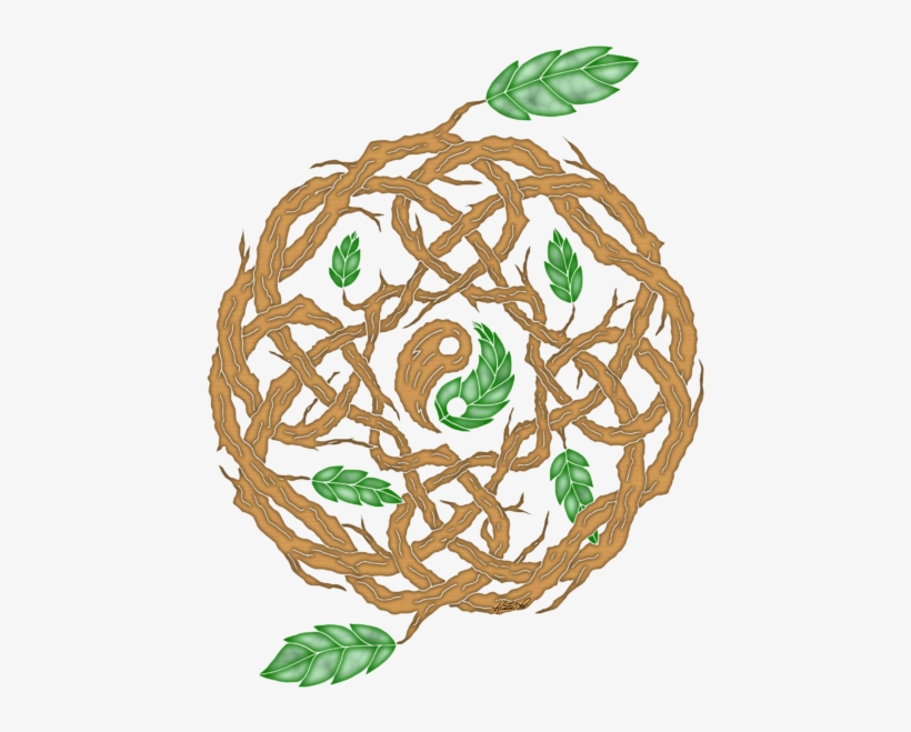 Bleed Area May Not Be Visible - Celtic Nature Yin Yang Shower Curtain, transparent png download