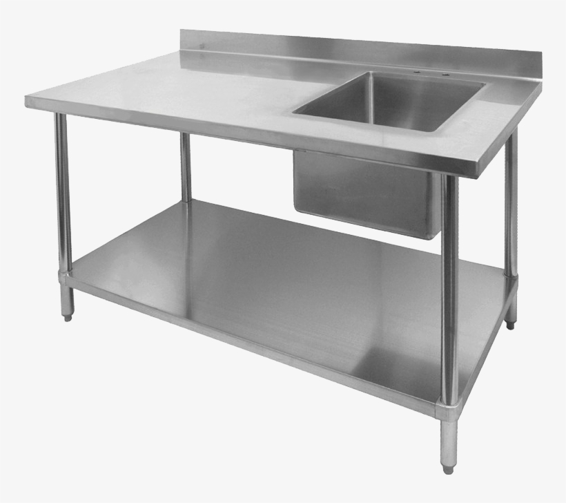 Allstrong 30"x48" Prep. Tables W/ Right Side Sink Bowl, transparent png download