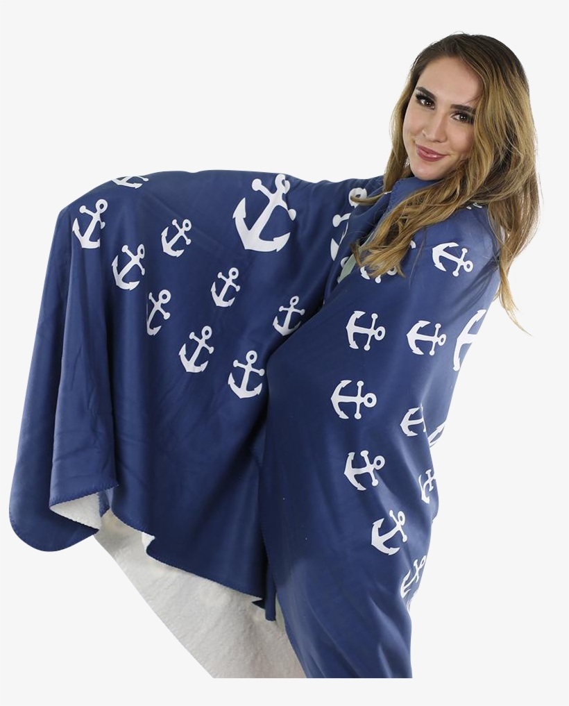 Anchor Pinwheel Fleece Blanket - Blanket, transparent png download