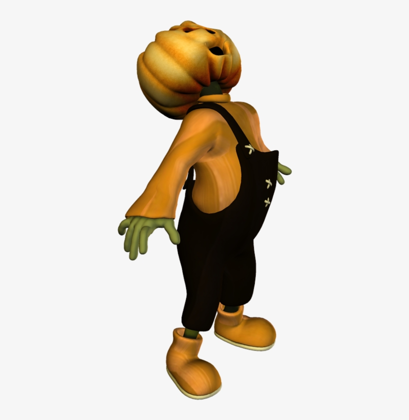 Scarecrows With Pumpkin Heads - Drawing, transparent png download