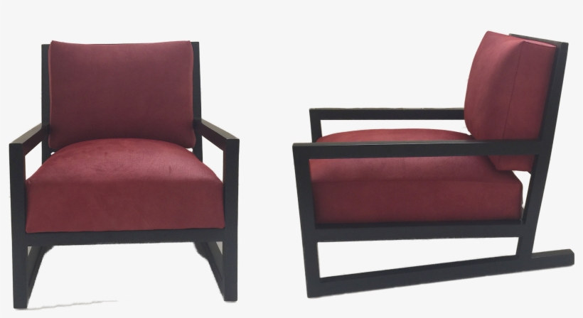 Burgundy Modern Chair - Club Chair, transparent png download