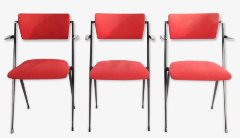 Red Chairs Pyramid By Wim Rietveld For Ahrend Cirkel, - Wim Rietveld, transparent png download