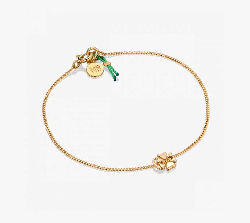 Gold-plated Bracelet With Lucky Clover - Bracelet, transparent png download