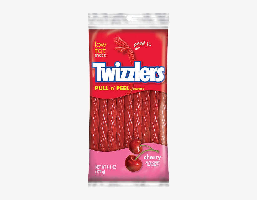 Twizzlers Pull 'n' Peel Cherry Licorice Candy - Twizzlers Pull 'n' Peel Cherry Candy (6.1-ounce Bag), transparent png download