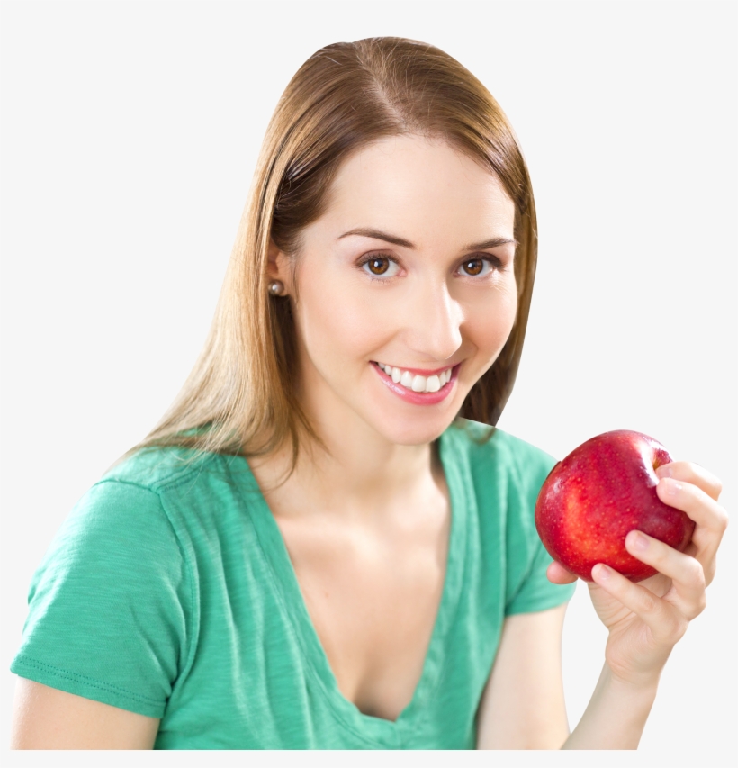 Girl With Weight Scale Png Image - Woman Apple Png, transparent png download