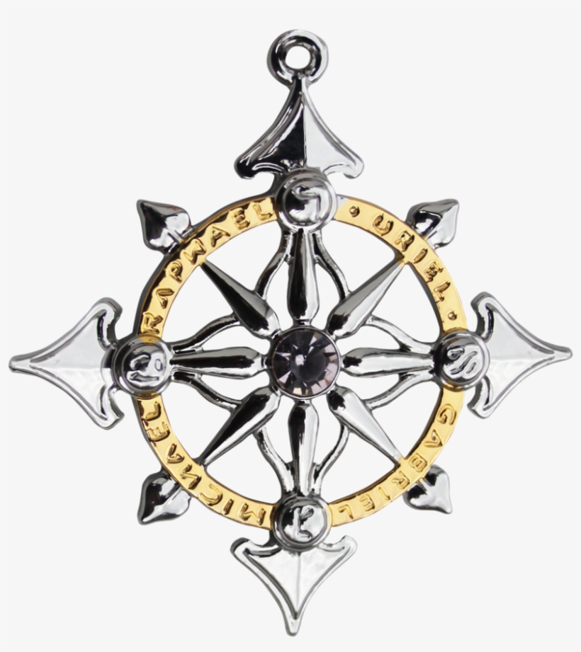 Archangel Compass Harmony Amulet Kaballah Necklace - Kabbalah, transparent png download