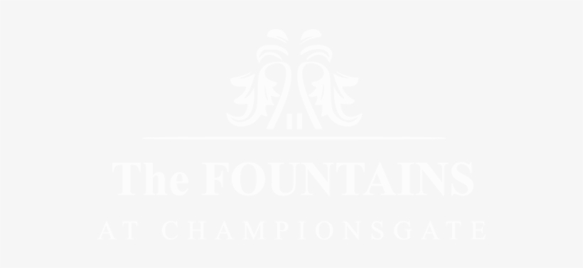 The Fountains At Championsgate Logo White - Woodlands County, transparent png download