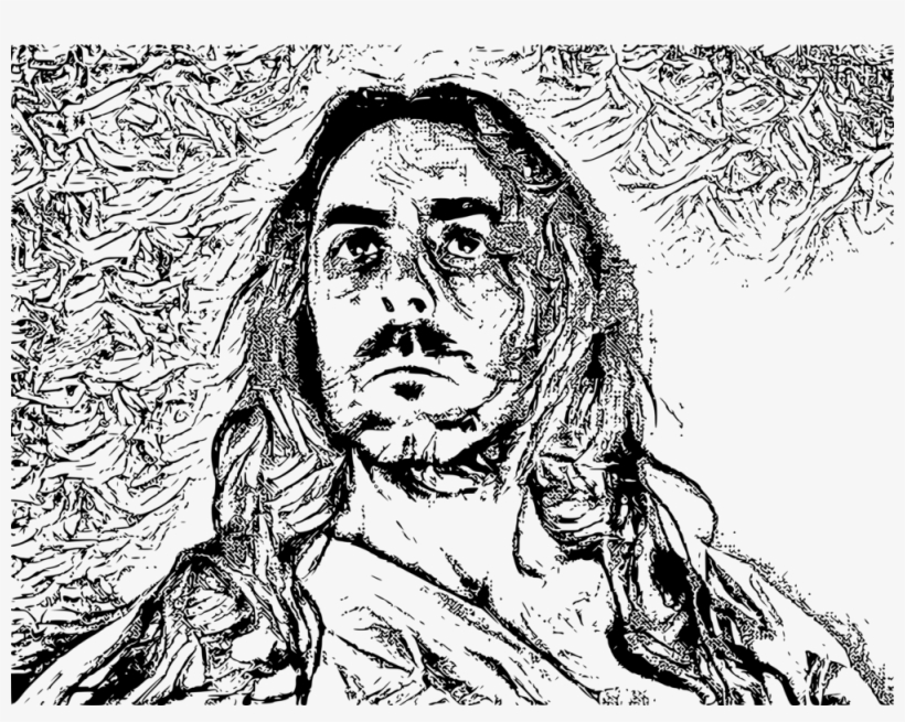 Visual Arts Line Art Printmaking Comics Artist Free - Jesus Line Art, transparent png download