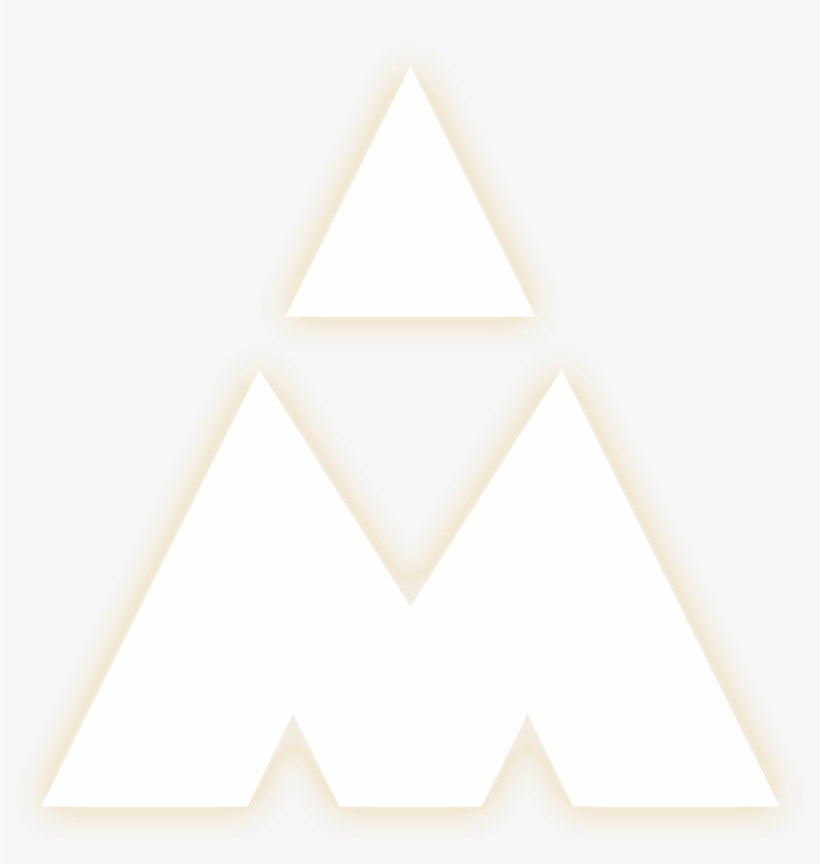 Logo M White Glow - Triangle, transparent png download