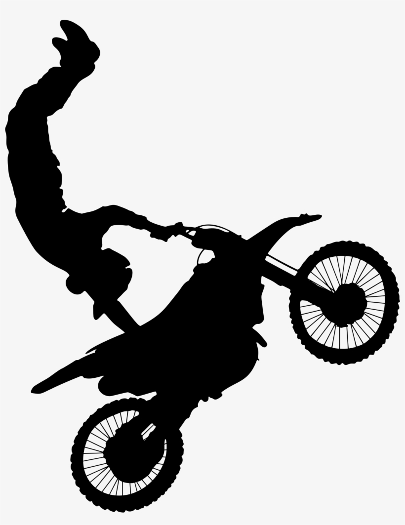 This Free Icons Png Design Of Motocross Stunt Silhouette, transparent png download