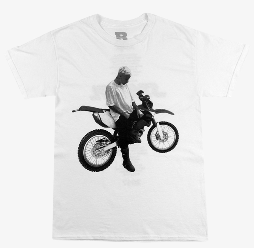 Dirt Bike Jerseys For Sale - Justin Bieber Motorcycle Tee White Large, transparent png download