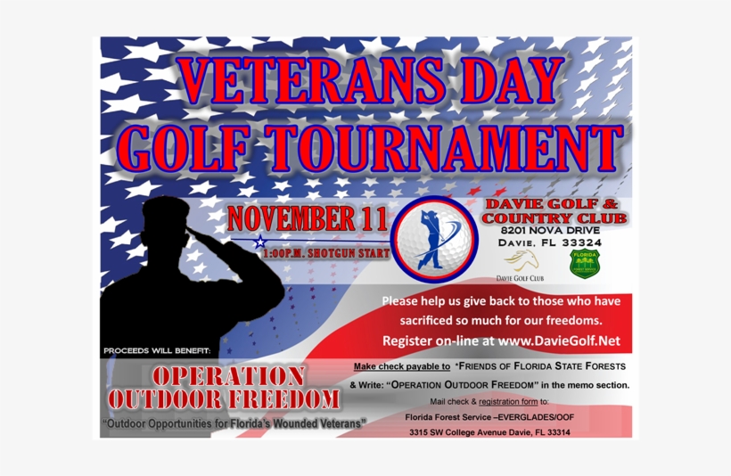 Veterans Day Golf Tournament Benefiting Operation Outdoor - 33324, transparent png download