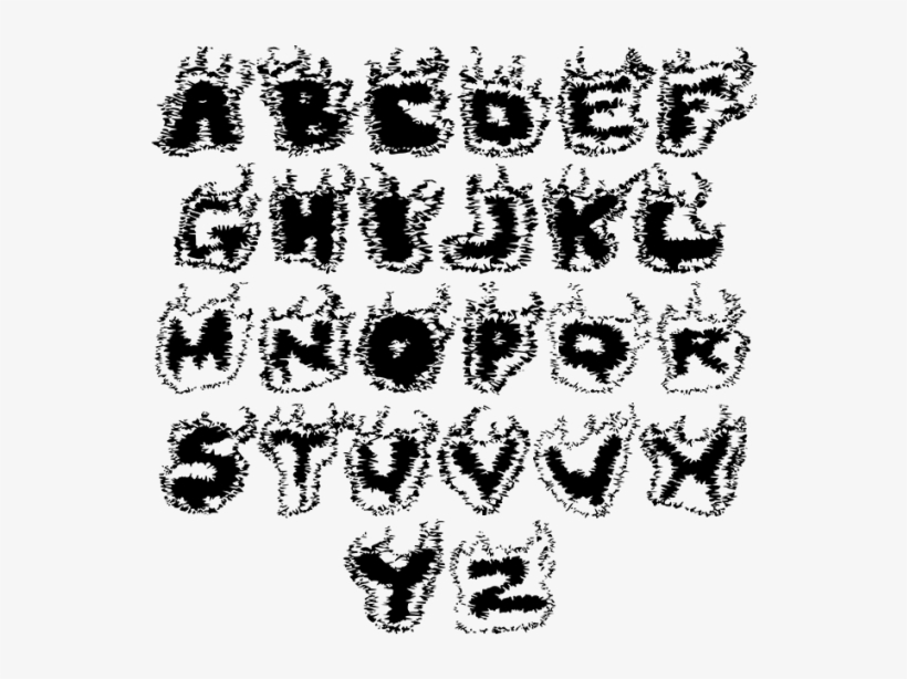 Black Water Splash Font - Illustration, transparent png download