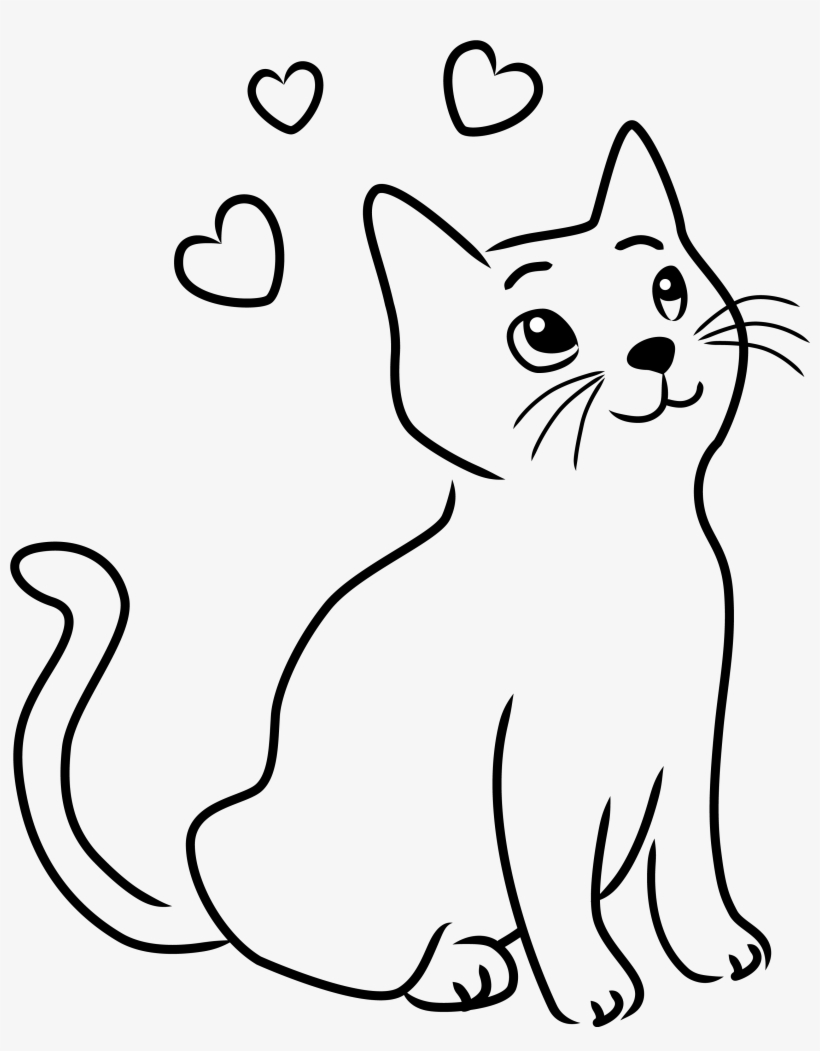 Drawn Feline Transparent - Cats Picture Drawings, transparent png download