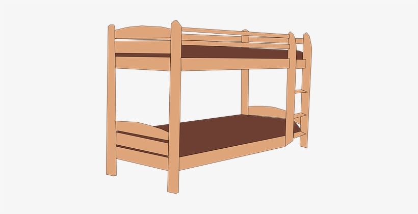 Bunk Bed Stack Wooden Brown Furniture Slee - Bunk Bed Clipart, transparent png download