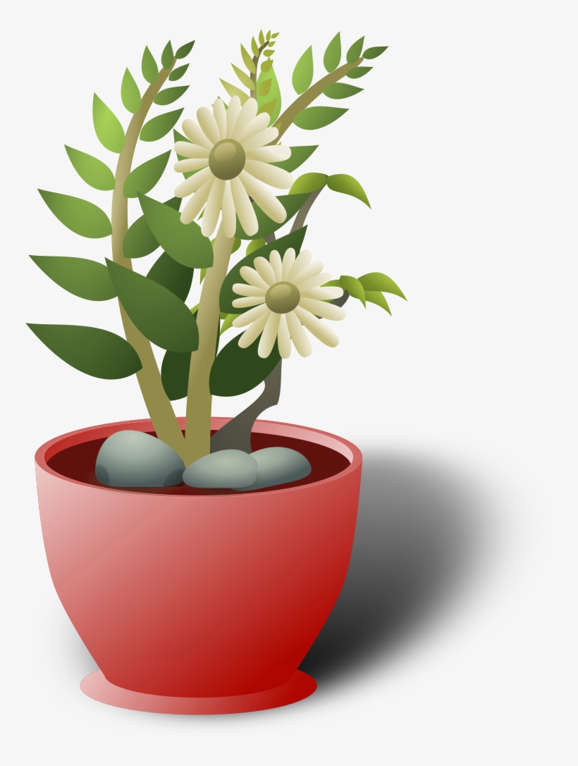 This Free Icons Png Design Of White Flower Pot, transparent png download