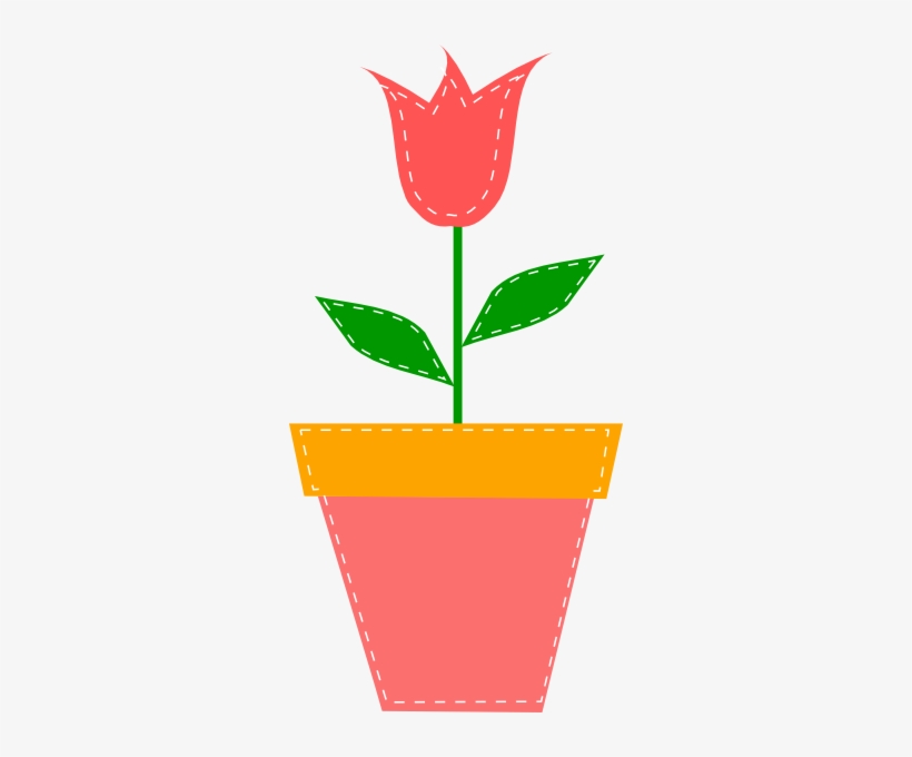 How To Set Use Tulip In Flower Pot Clipart, transparent png download
