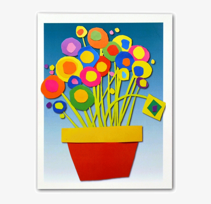 Flowerpoint With Circles And Squares As The Flowers - Flower, transparent png download