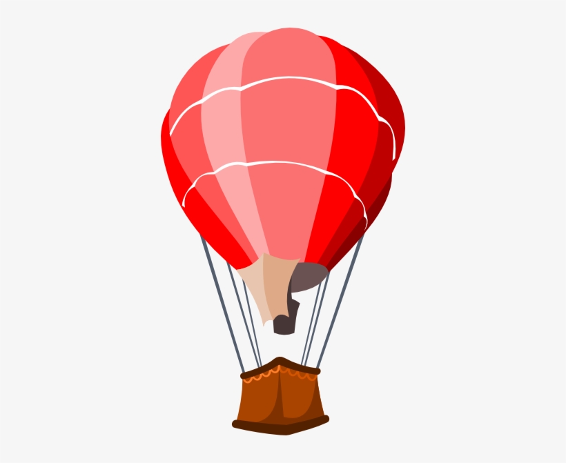 Hot Air Balloon Clipart Parachute - Red Hot Air Balloon Clipart, transparent png download