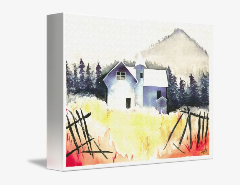 "house In The Wilderness" By Andrew Carson - Painting, transparent png download