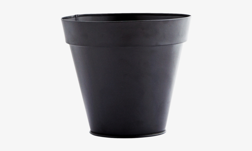 Black Tapered Plant Pot - Black Plant Pot Png, transparent png download